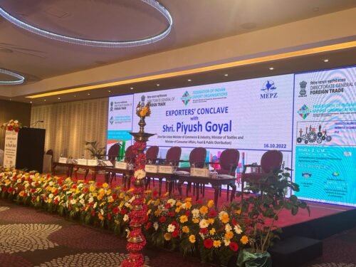 FIEO organised- Exporters Conclave with Hon’ble Minister Shri Piyush Goyal at Chennai.       ICCI members presented Memorandum & highlighted on Container Transhipment Hub port on VOC port authority in this meeting today Sunday ..