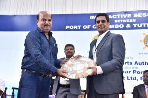11/07/23 During Interactive Session between Port of Colombo  TUTICORIN port at Sathya Resorts*ICCI members Honouring - Mr Keith D Bernard, Chairman of Sri Lankan port Authority ( Head of the Sri Lanka Delegation ) & Mr R. Prabhakar- Traffic Manager, VOC port authority, TUTICORIN*
