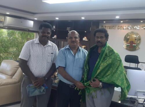 Our ICCI President Shri D.R. KODEESWARAN and Jt Secretary Shri Arulraj Solomon had Meeting with our new District Collector Thiru G. Lakshmipathy, IAS,and presented Memorandum on Industrialisation