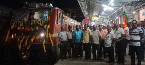 Flagging off Ceremony வண்டி எண். 16791 From தூத்துக்குடி- To பாலக்காடு விரைவு ரயில்@தூத்துக்குடி Railway Station on 16/8 at  10 pm